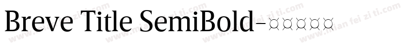 Breve Title SemiBold字体转换